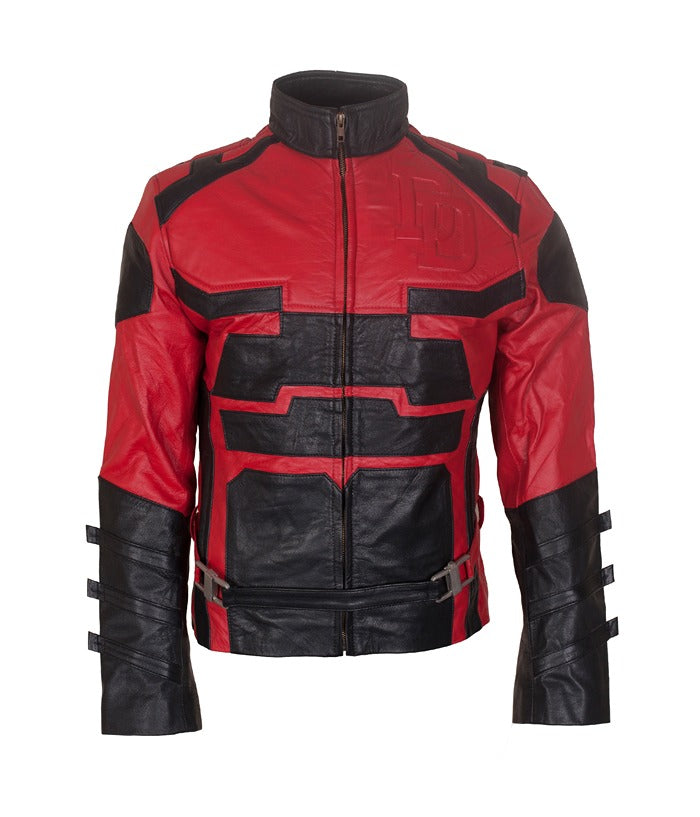 Ben Affleck Daredevil Red Leather Jacket Costume Cosplay