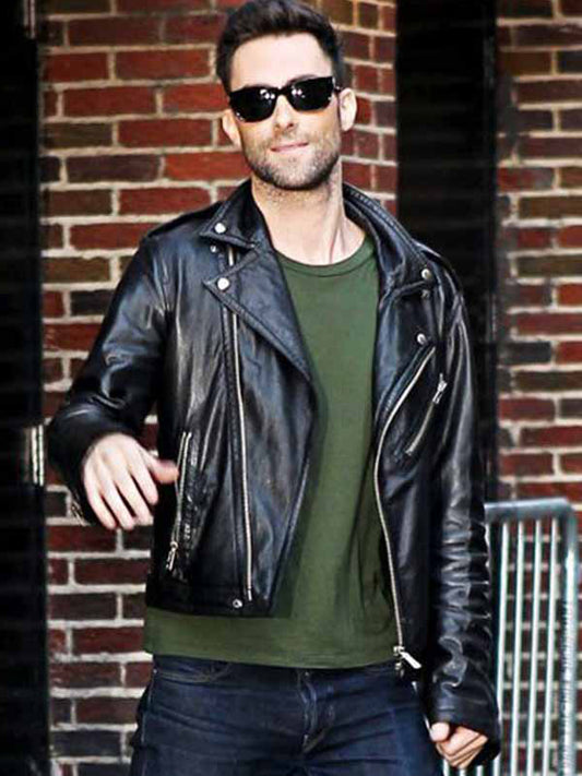 Adam Levine Biker Leather Brando Jacket